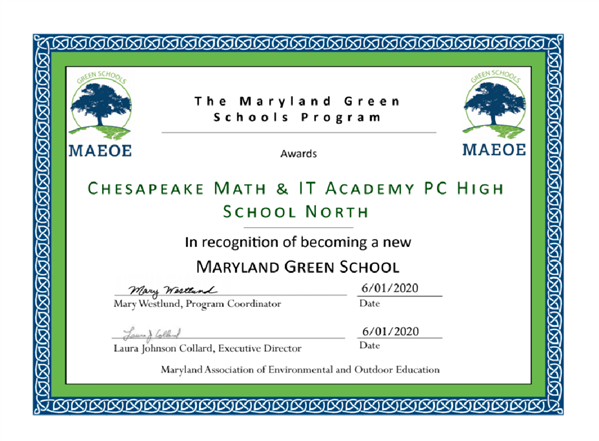 CMIT Green School certificate.png