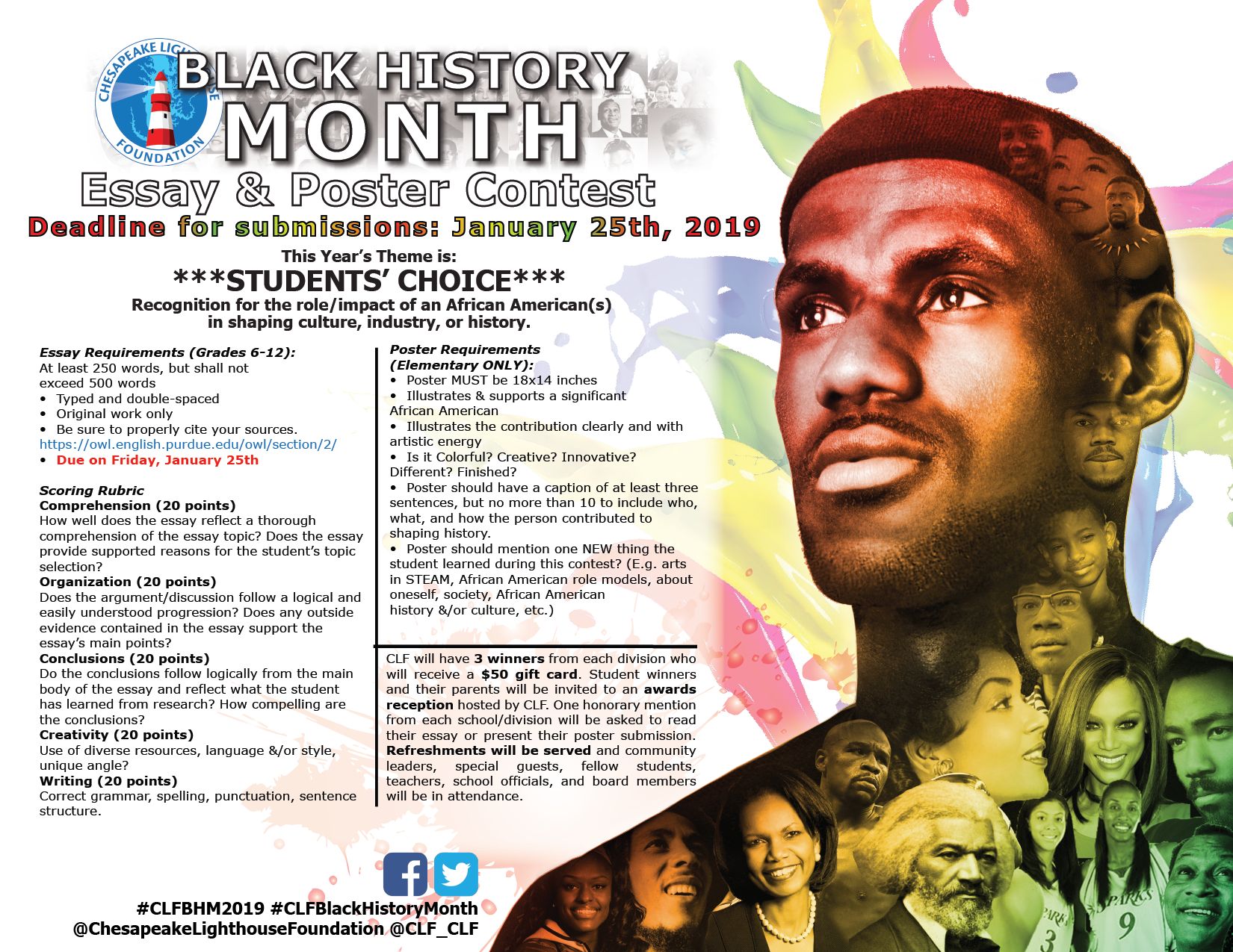 Black History Month Poster And Essay Contest Incentive